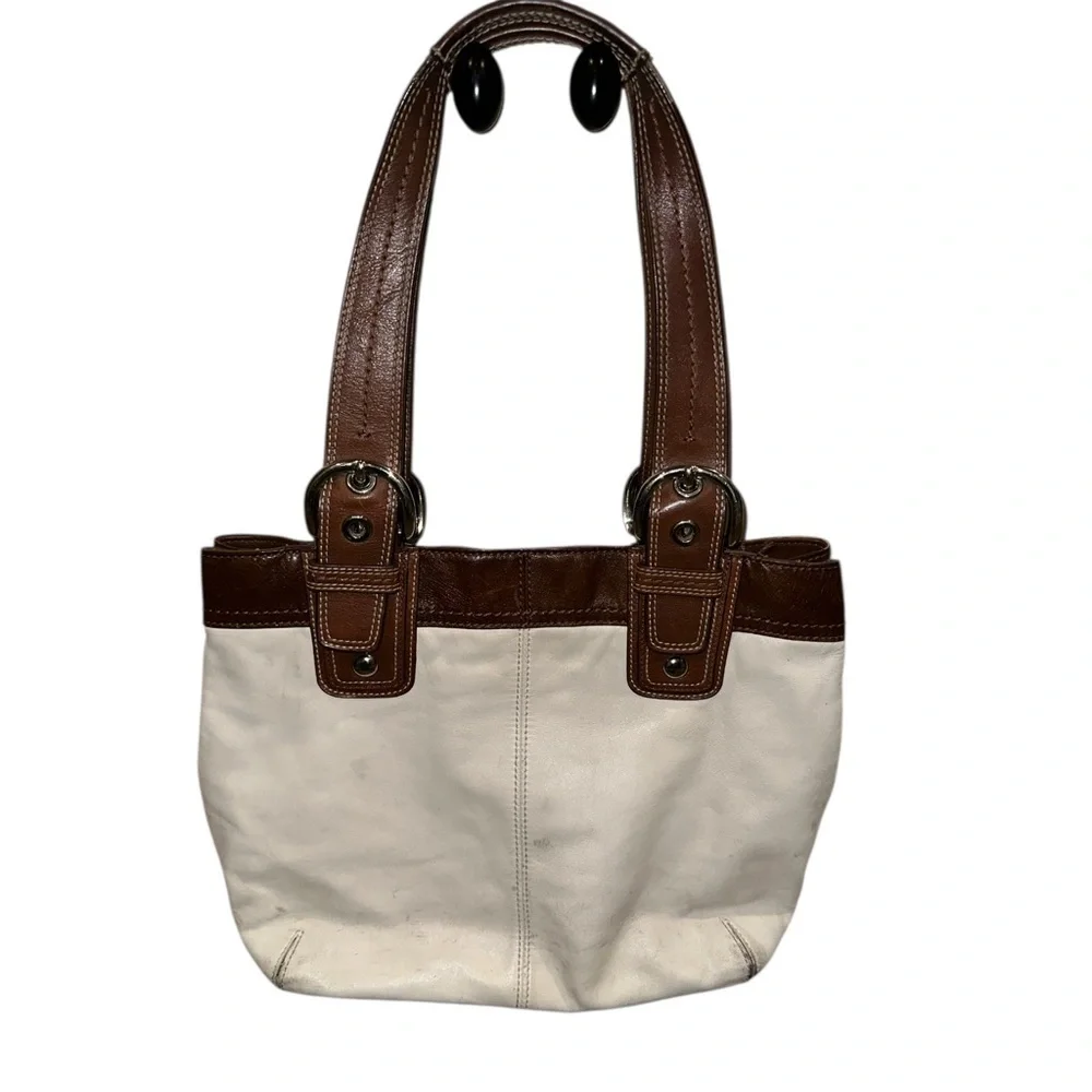 Coach leather shoulder bag f15045